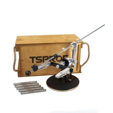 TSPROF - K03 Pro Hunter AL Sharpening Kit, Knife Sharpener, Knife Sharpening Kit for All Types of Knives and Tools, Knife Sharpening Device with Stones, Made of Steel and High Strength Aluminum Alloy