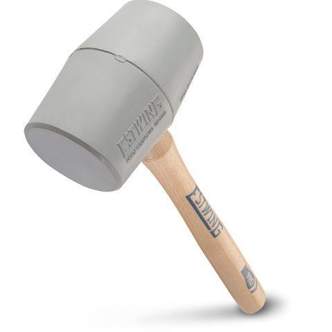 Estwing DH-18N 18 Oz No-Mar Deadhead Rubber Mallet, Wood Handle , Gray