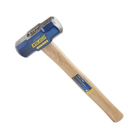 Estwing 4-Pound Hard Face Sledge Hammer for Demolition/Stake Driving, 50-55 HRC, 16-Inch Hickory Handle, Ergonomic Grip, Durable Construction