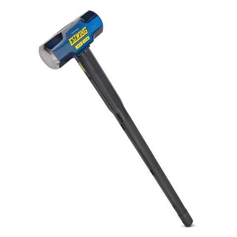 Estwing 12-Pound Hard Face Sledge Hammer for Demolition/Stake Driving, 50-55 HRC, Locked Steel Head, 36-Inch Indestructible Handle with Vulcanized Rubber Overlay, Reinforced Lanyard Hole