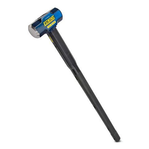 Estwing 8-Pound Hard Face Sledge Hammer for Post Driving, Stone Fracturing, and Demolition, 36-Inch Durable Steel Handle with Vulcanized Rubber Covering (8-Pound Head x 36-Inch Handle)