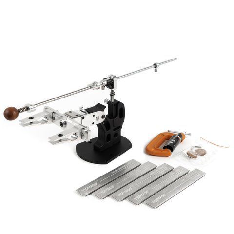 TSPROF Pioneer Sharpening Kit, Knife Sharpener, Knife Sharpening Kit for Kitchen, Folding, Tourist and Multitool Knives, Compact Knife Sharpening Device