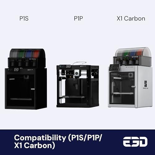 E3D High Flow ObXidian&trade; Bambu Lab P1P/P1S & X1 Carbon (0.4mm) HotEnd, 60% Increased Flow Rate, Smooth 3D Printing, Ideal for Fiber-Filled Filaments, Officially Approved